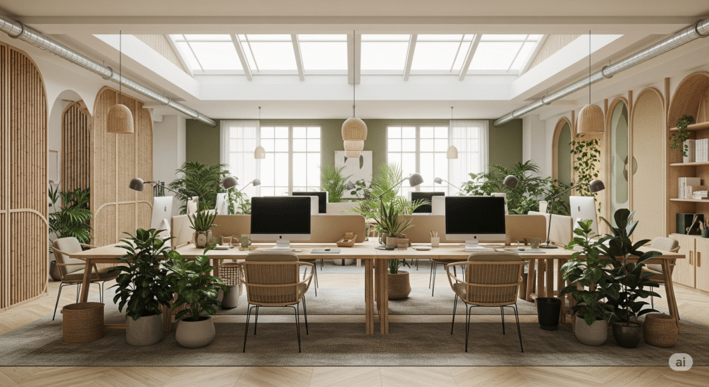 biophilic working area design