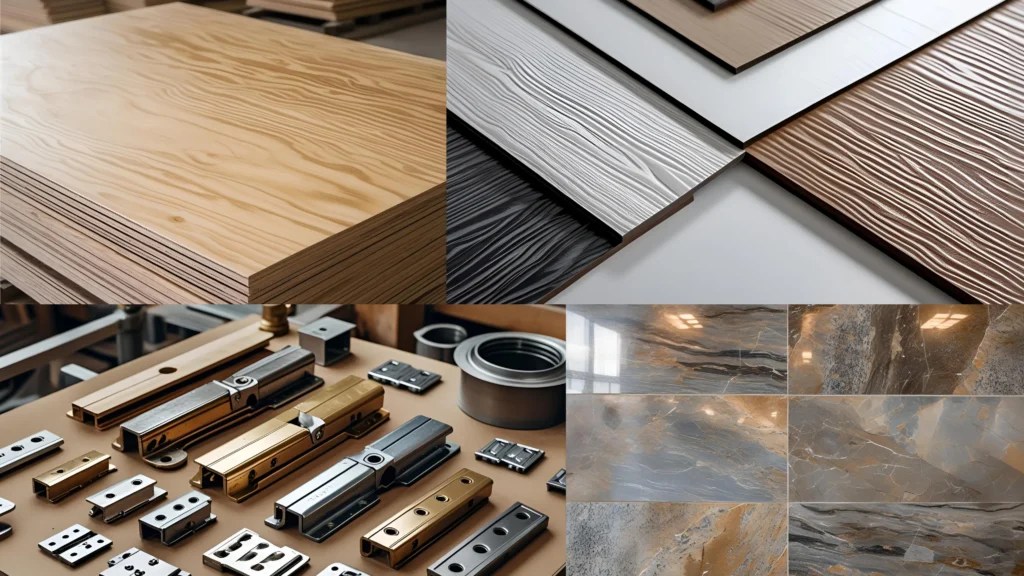 mostly use materials in home interior